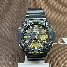 Casio AEQ-120W-9A Oversize Case Telememo Negro Analógico Digital Reloj Deport...