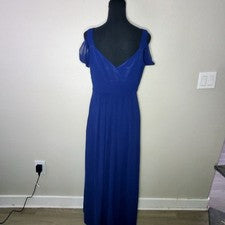 Nuevo Con Etiquetas Iefiel Para Mujer Vestido Largo Azul Oscuro Mangas Cortas Talla: 10