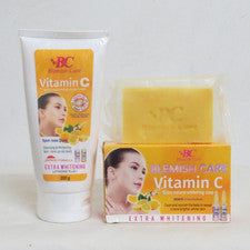 Exfoliante facial de espuma blanqueadora con vitamina C Blemish Care 200 g + jabón 100 g combo