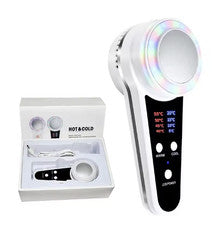 Dispositivo facial de crioterapia masajeador de tratamiento de acné fotón azul martillo frío caliente