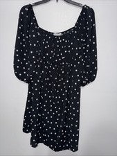 Vestido de maternidad a lunares diseño asos talla 4 para mujer negro blanco