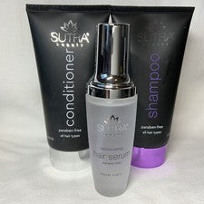 Paquete de champú + acondicionador + suero Sutra Supreme Hair Care nuevo #2103