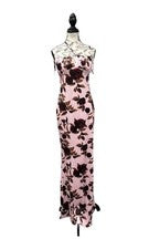 Vestido para mujer floral contorno corporal talla L verano moda patrón rosa ceñido al cuerpo