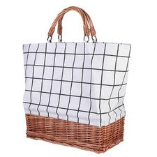 Bolso de lona para mujer Bolso de compras de moda Ratán Bolso de lona simple Bolsos de ratán