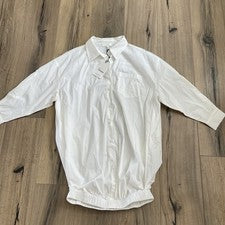 NUEVO Vestido Camisa Klesis Para Mujer Blanco Mysaria Talla Mediana Manga Larga Dobladillo Elástico