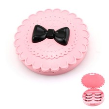 Estuche organizador de maquillaje para almacenamiento de pestañas hermoso falso con espejo