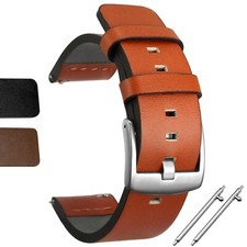 18 | 20 | 22 | 24 mm CUERO AUTÉNTICO correa de reloj marrón negro correa de cuero de repuesto básica