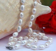 A021 45 cm Real Agua Dulce Perlas Joyería Collar Collar Cadena Collar Nuevo