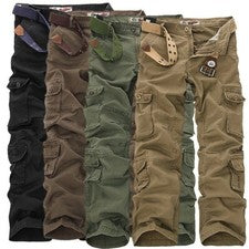 Reino Unido Hombres Carga Combate Pantalones Informales Pantalones de Trabajo Militares Multi Bolsillos Todas las Tallas