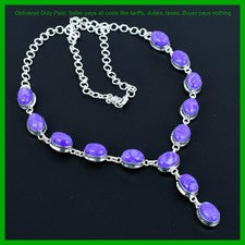Oferta de San Valentín Piedra Charoite Elegante Collar Cadena Joyería