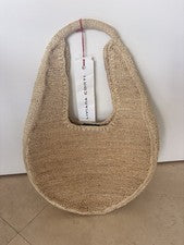 Nuevo Bolso de Mano Clásico Liviana Conti Mediano Rafia con Etiquetas con Etiquetas