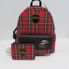 Mini mochila y tarjetero Harry Potter Loungefly Prefecto rojo a cuadros nueva con etiquetas