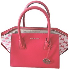 Bolso de Mano Michael Kors Rojo Cartera de Cuero con Logo MK Cartera para Mujer”