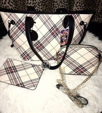 Bolsos para las mujeres,de hombre.Carteras Veganas.3Piezas.Cuero Genuino.Moda.