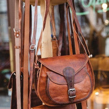 Bolso Mensajero de Cuero Marrón Hombro Mujer Bandolera Vintage Satchel
