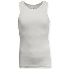 Camiseta sin mangas acanalada Galaxy by Harvic para hombre (blanca)