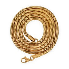 Cadena serpiente acero inoxidable collar dorado mujer joyería cadena chapada en oro 41-76cm