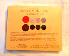 Paleta de belleza NORDSTROM, 6 sombras de ojos 2 colores rubor de mejillas 12297B ~ Nuevo sellado