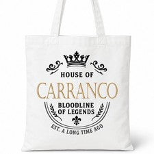 Bolso de Mano House Of CARRANCO Nombre Familiar Blanco Regalo de Cumpleaños