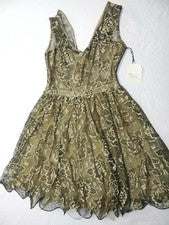 Mujer ALTAR D' STATE Vestido Talla MEDIANA Negro y Dorado (ab37)