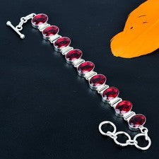 Pulsera de joyería de plata esterlina 925 hecha a mano con piedras preciosas ...