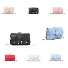 Bolso Bandolera de Moda para Damas Bolso de Mano para Mujer con Doble Cremallera Solapa Sobre el Hombro”