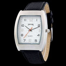Elegante reloj para hombres de Tavolino, reloj de pulsera de acero en plata blanca pulsera en negro