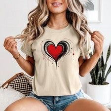 Camiseta gótica corazón goteante para mujer arte oscuro estilo grunge regalo de cumpleaños