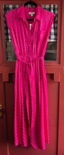 Maxi Vestido On 34th Para Mujer Clásico Rosa Lunares Sin Mangas Cinturón Talla XS NUEVO CON ETIQUETAS