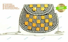 Mujeres Nuevo Bolso sin asas de moda Bolso de mano Meenakari Stone