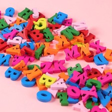 100 Piezas Letras Alfabeto Madera Pintadas Pared Letras Decoración para Fiesta en Hogar
