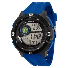 Orologio Uomo SECTOR EX-04 R3251535002 Silicone Blu Chrono Alarm Timer