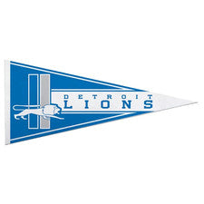 Mini Banderín Retro Detroit Lions 4”x9” NFL Fieltro Bandera Fútbol Decoración Nuevo