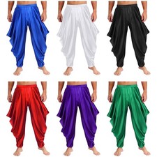 Ropa de fondo para hombre Moda Pantalones Harén Pantalones Escenario Rendimiento Vestir Baile