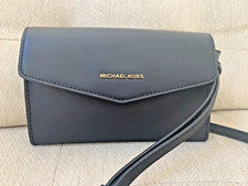 NUEVO Bolso Bandolera Michael Kors Maisie Negro Cuero Saffiano Bolso sin asas Cartera