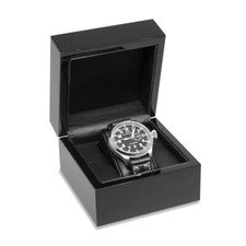 noble CAJA DE RELOJ PARA 1 RELOJ en pintura de piano, nueva y en su embalaje original