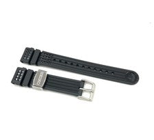 Correa de goma negra genuina Seiko 20 mm para R02X011J0, (2 pines incluidos)
