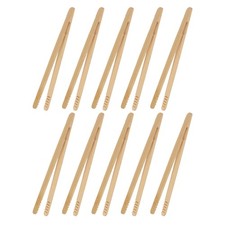 10 piezas pinzas de bambú para comida buffet utensilios de cocina de madera para cocinar