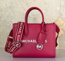Bolso de hombro Michael Kors Mirella pequeño Shopper Frambuesa oscura