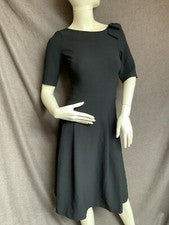 Vestido negro 32 midi línea lazo Esprit nuevo con etiqueta