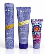 Champú, acondicionador y crema rubia supernova Amika Bust Your Blonde Care