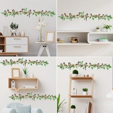 Pegatinas de pared pájaro vid hágalo usted mismo decoración del hogar niños dormitorio mural extraíble