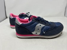 Zapatos de gamuza Saucony Jazz plateados rosa azul para mujer talla 7 nuevos sin caja