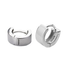 Pendientes criollos de plata de ley 925 para mujer y hombre negros 12 mm