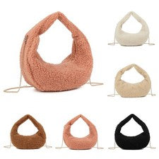 Bandolera para mujer Bolso de hombro Bolso de mano tejido de piel Playa Bolso elegante