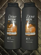 Dove Men+Care Champú Grueso y Fuerte 2 en 1 Plus Acondicionador 20.4 fl oz Lote de 2