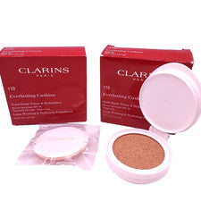 LOTE DE 2 Base Cojín Clarins Everlasting RECARGA con Esponja MIEL 110 Sellada