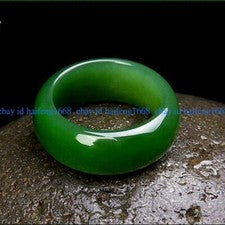Anillo de banda de jade verde amarillo blanco real natural para hombre y mujer tamaño 17-24 mm