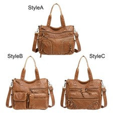 Bolso Mujer Clásico Bolso de Mano Gran Capacidad con Desmontable