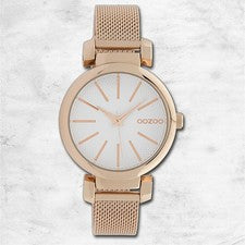 Oozoo Reloj De Pulsera Para Dama Timepieces Analógico De Metal Rosa Oro UOC10127